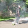 Uncle Ivan Wellington at Smoking Ceremony, Appin Massacre Memorial, 2013